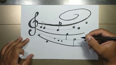 how to draw music on paper